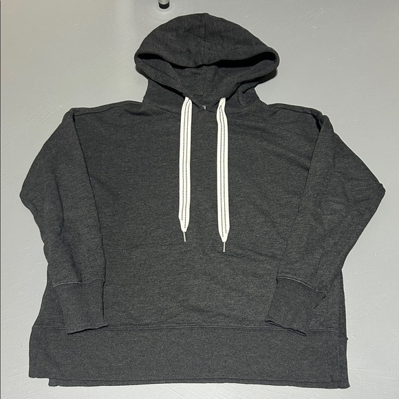 aerie Tops - Aerie Dark Charcoal / Light Black Thick Hoodie